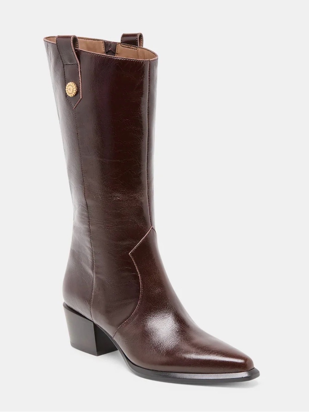 Dolce Vita Vern Chocolate Leather Boot + tote bag - Picture 1 of 16